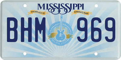 MS license plate BHM969
