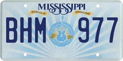 MS license plate BHM977