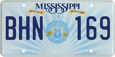 MS license plate BHN169
