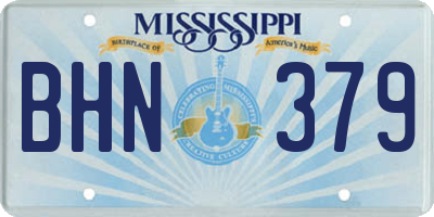 MS license plate BHN379