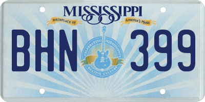 MS license plate BHN399