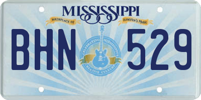 MS license plate BHN529