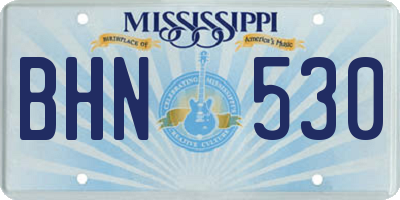 MS license plate BHN530
