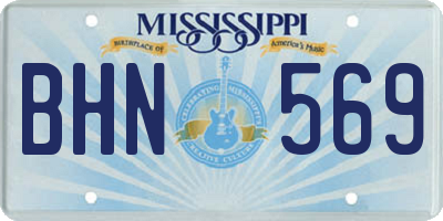 MS license plate BHN569