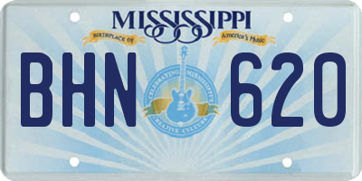 MS license plate BHN620