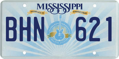 MS license plate BHN621