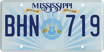 MS license plate BHN719