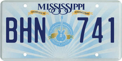 MS license plate BHN741
