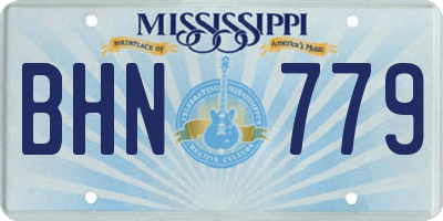 MS license plate BHN779