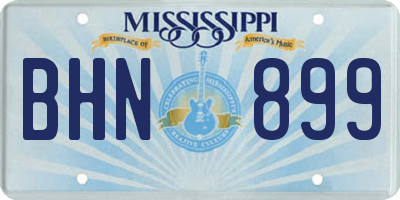 MS license plate BHN899