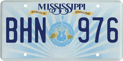 MS license plate BHN976