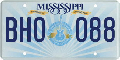 MS license plate BHO088