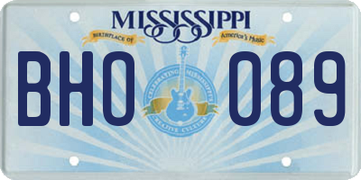MS license plate BHO089