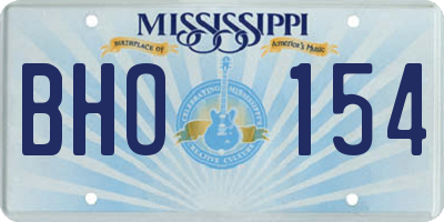 MS license plate BHO154