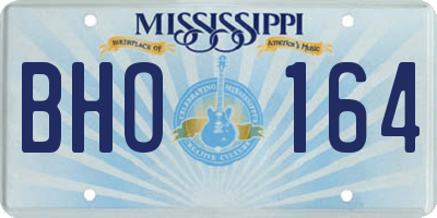 MS license plate BHO164