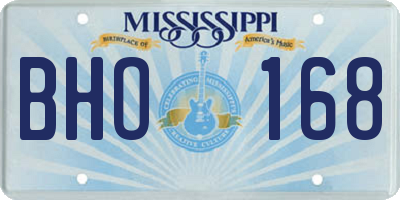 MS license plate BHO168