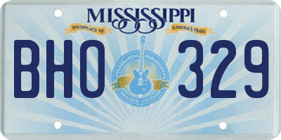 MS license plate BHO329