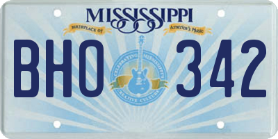 MS license plate BHO342
