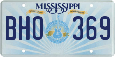MS license plate BHO369