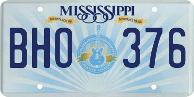 MS license plate BHO376