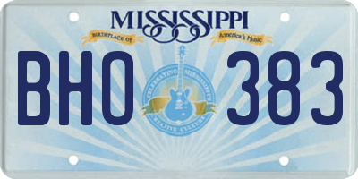 MS license plate BHO383