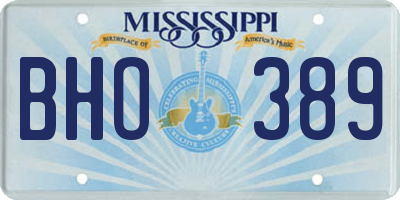 MS license plate BHO389