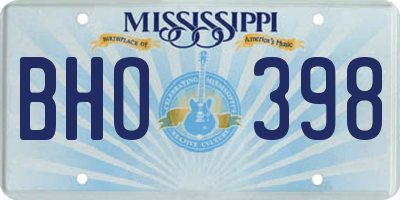 MS license plate BHO398