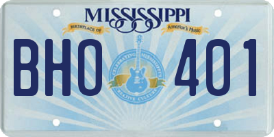 MS license plate BHO401