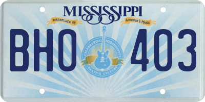 MS license plate BHO403