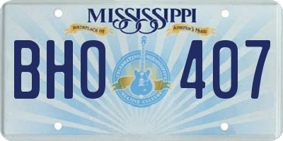 MS license plate BHO407