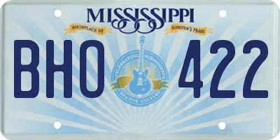 MS license plate BHO422