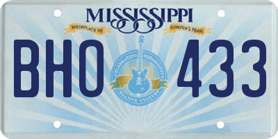 MS license plate BHO433