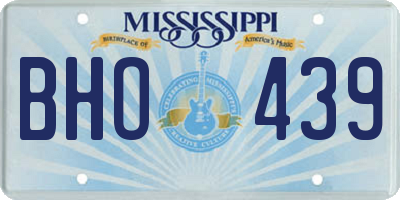 MS license plate BHO439