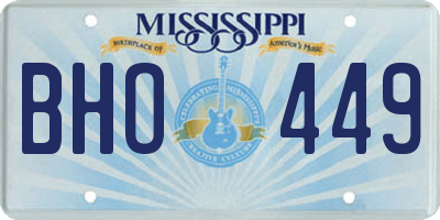 MS license plate BHO449