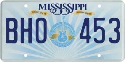 MS license plate BHO453