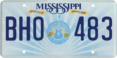 MS license plate BHO483