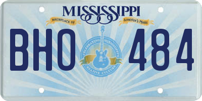 MS license plate BHO484