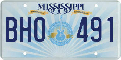 MS license plate BHO491