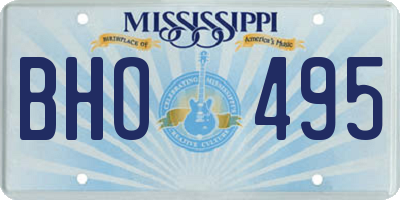 MS license plate BHO495