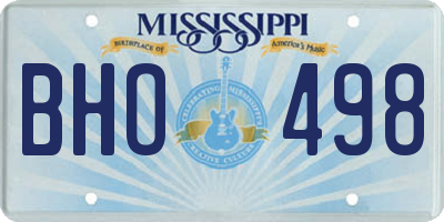 MS license plate BHO498