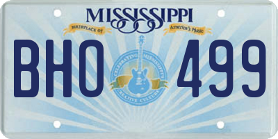 MS license plate BHO499