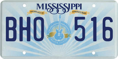 MS license plate BHO516