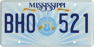 MS license plate BHO521
