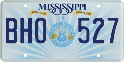 MS license plate BHO527