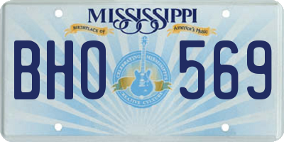 MS license plate BHO569