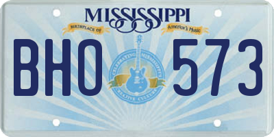 MS license plate BHO573