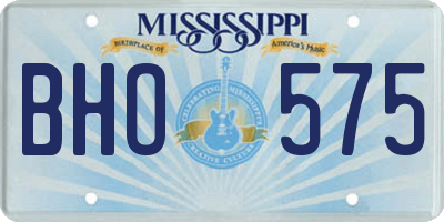 MS license plate BHO575