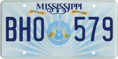 MS license plate BHO579
