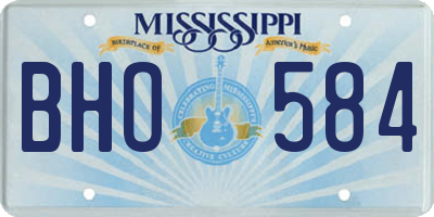 MS license plate BHO584