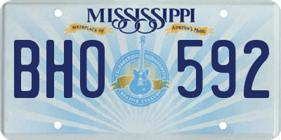 MS license plate BHO592